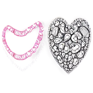 Love Heart Doodle Art PNG 06202024 PNG