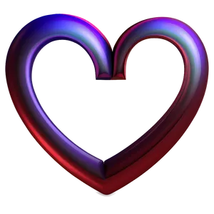 Love Heart Outline PNG 83