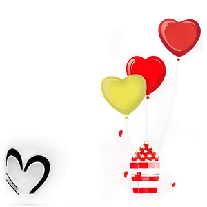 Love Heart Red Balloons Png Mqr80 PNG image