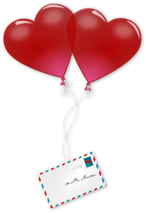 Love Hearts Balloons Invitation