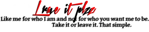 Love It Or Leave It_ Quote Graphic PNG image