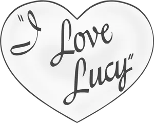 Love Lucy Heart Graphic PNG image