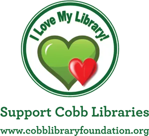 Love My Library Support Cobb Libraries Logo PNG image