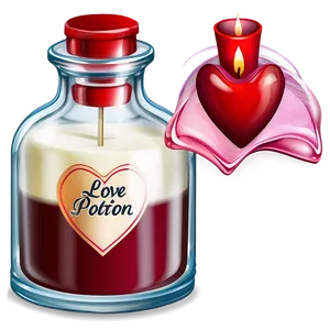 Love Potion With Candle PNG 06292024