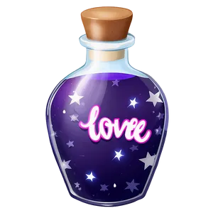 Love Potion With Stars PNG 06292024