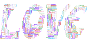 Love Related Word Cloud Art