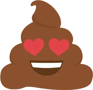 Love Struck Poop Emoji PNG image