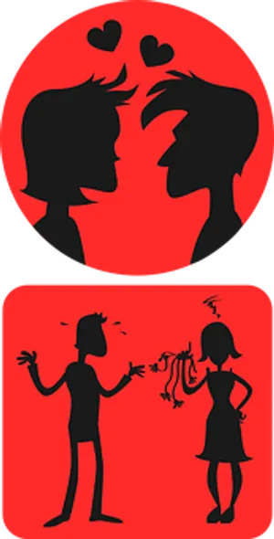 Loveand Conflict Concept Illustration