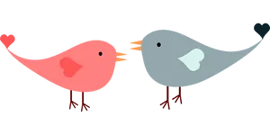 Lovebird Cartoon Illustration PNG image