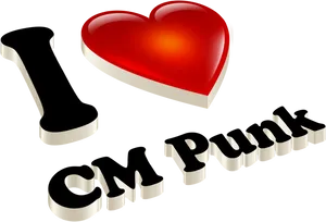 Lovefor C M Punk Graphic PNG image