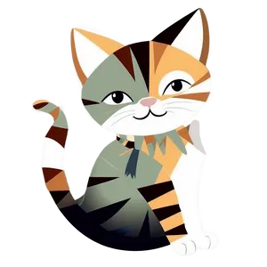 Lovely Cat Illustration PNG Qod33