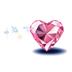 Lovely Pink Diamond Heart Icon Png 06282024 PNG image