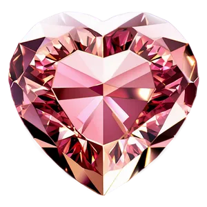 Lovely Pink Diamond Heart Icon Png Bvs PNG image