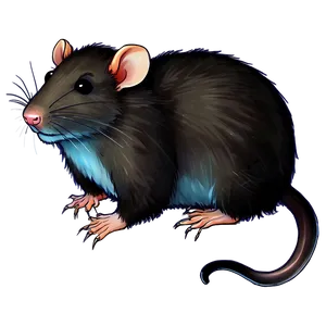 Lovely Rat Drawing PNG 06252024 PNG