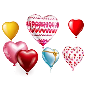 Lovely Valentine's Day Balloons PNG 3 PNG