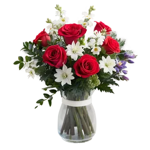 Lovely Valentine's Day Flower Bouquet Png Wrv PNG image