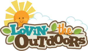 Lovin The Outdoors Cartoon Graphic PNG