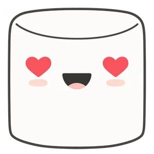 Loving Marshmallow Emoji PNG