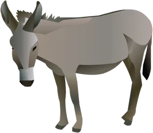 Low Poly Donkey Illustration PNG image