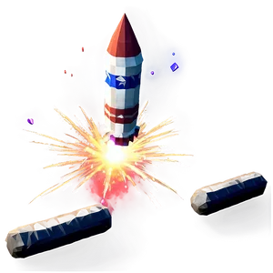 Low Poly Firework Rocket PNG 06212024 PNG