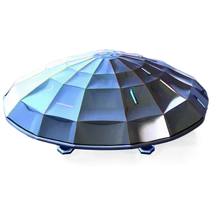 Low Poly Flying Saucer PNG 06202024