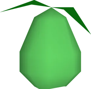 Low Poly Green Pear3 D Model PNG image