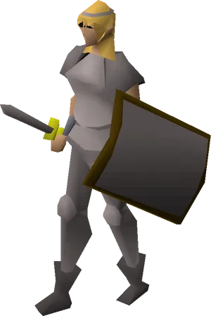 Low Poly Knight3 D Model PNG image