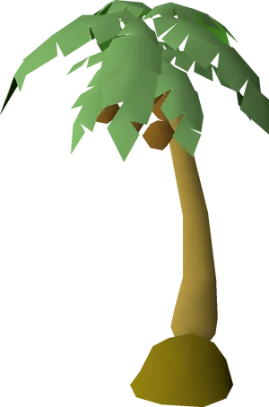 Low Poly Palm Tree Graphic PNG image