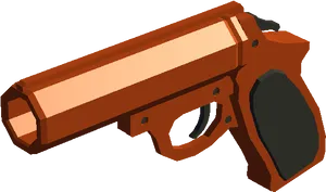 Low Poly Revolver Graphic