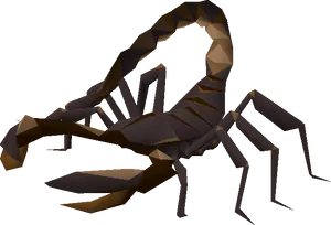 Low Poly Scorpion Graphic PNG image