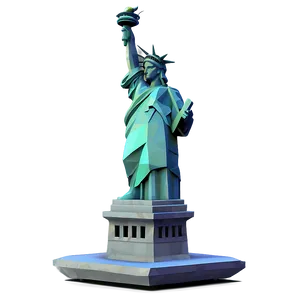 Low Poly Statue Of Liberty PNG 05242024