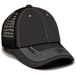 Low Profile Black Trucker Hat PNG 06282024 PNG