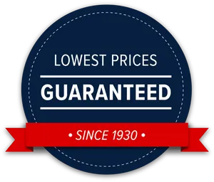 Lowest Prices Guaranteed Badge PNG image