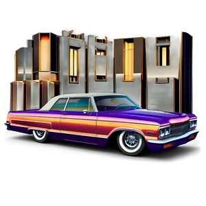 Lowrider At Night Scene Png Bms PNG image