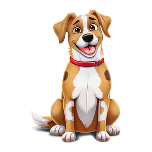 Loyal Dog Cartoon PNG 4