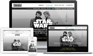 Lucasfilm Responsive Website Design PNG image