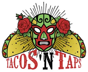 Luchador Tacosand Taps Graphic PNG image