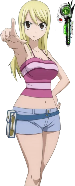 Lucy Heartfilia Fairy Tail Character Pose PNG image