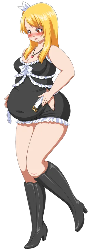 Lucy Heartfilia Maid Outfit PNG image