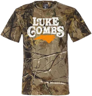 Luke Combs Camo T Shirt Design PNG image