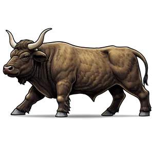 Lumbering Bull Illustration PNG 67 PNG