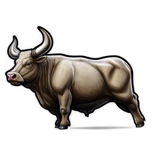 Lumbering Bull Illustration PNG Wtf78 PNG
