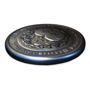 Luminescent Silver Coin PNG Mku