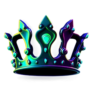 Luminous Neon Crown Symbol Png Xmj PNG image