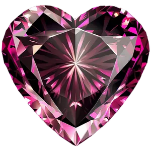 Luminous Pink Heart Diamond Drawing PNG 73 PNG