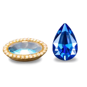 Luminous Sapphire Gem PNG 06122024
