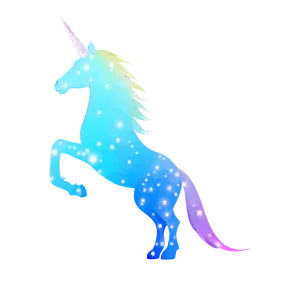 Luminous Unicorn Silhouette PNG 06282024 PNG