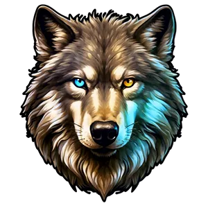 Luminous Wolf Head Aura PNG Laq PNG