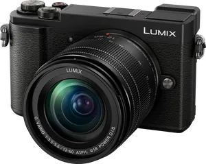 Lumix Digital Camera Black PNG image