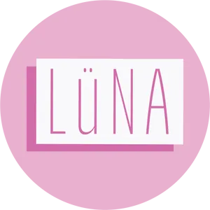 Luna Logoin Pink Circle PNG image